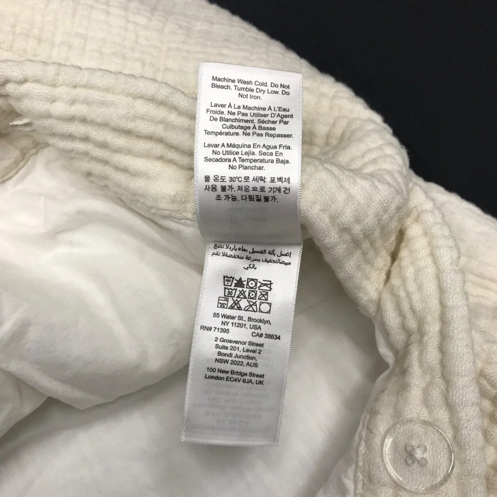 West Elm Gauze Pillow Case 100% Cotton Euro Sham Soft Cream Linens 26x26